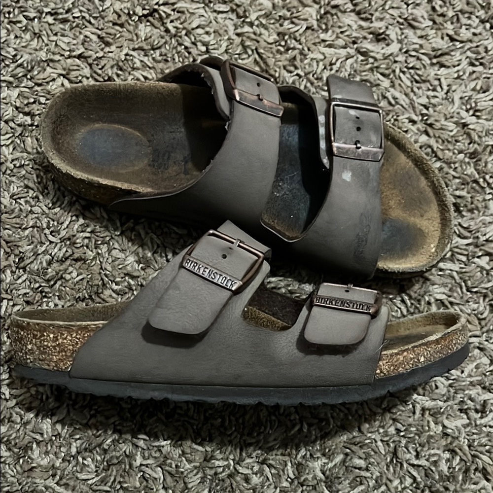 Brown Double Strap Sandals